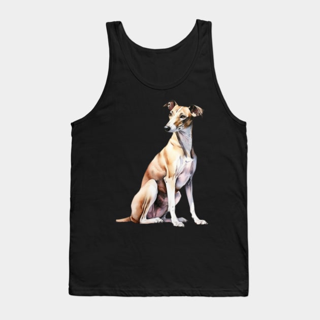 Greyhound Dog Tank Top by DavidBriotArt